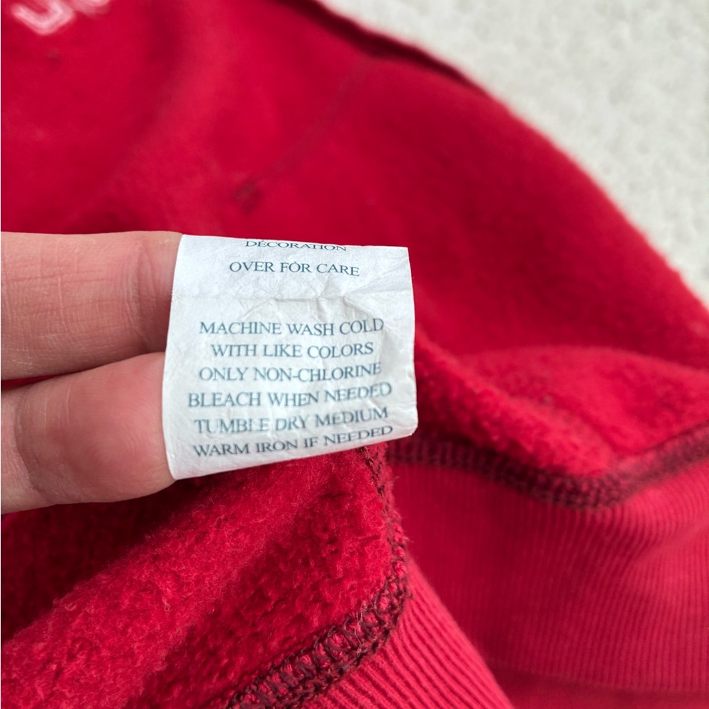 Abercrombie & Fitch Vintage Red Zip-Up Hoodie Red Regular Fit - Picture 4 of 5